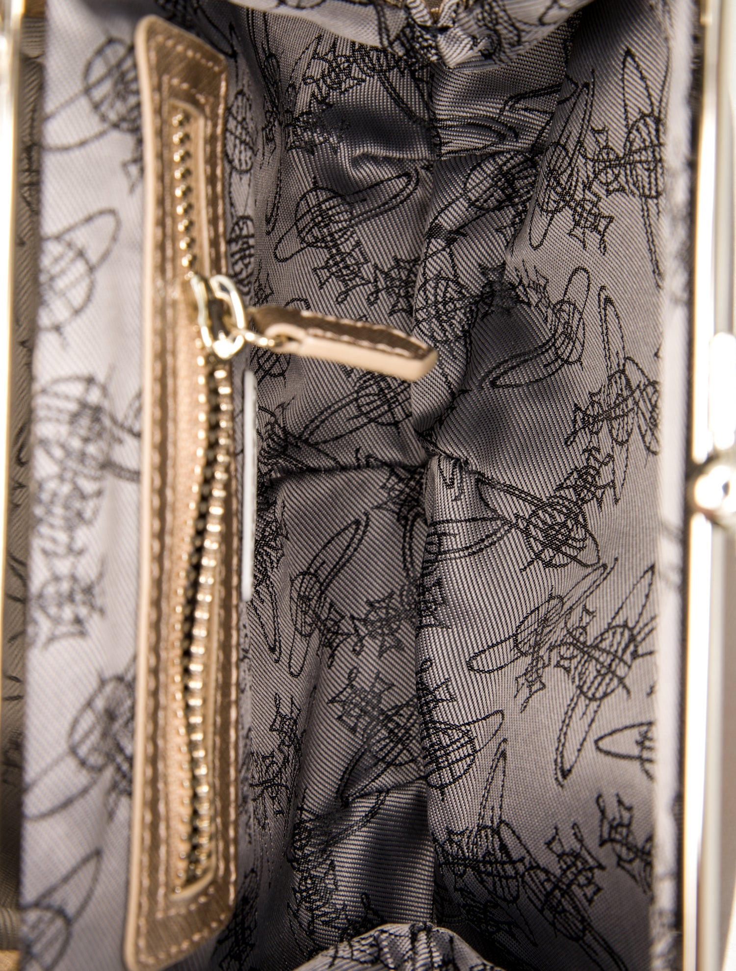 Vivienne Westwood Embossed Leather Top Handle Bag